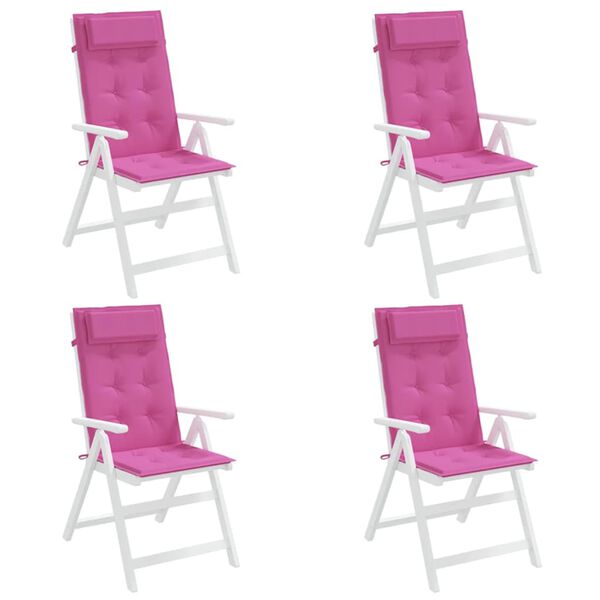 vidaXL Hochlehner-Auflagen 4 Stk. Rosa Oxford-Gewebe