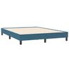 vidaXL Boxspringbett mit Matratze Dunkelblau 140x210 cm Samt