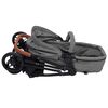 vidaXL 2-in-1 Kinderwagen Hellgrau und Schwarz Stahl