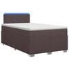 vidaXL Boxspringbett mit Matratze und LED Dunkelbraun 120 x 190 cm