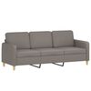 vidaXL 4-tlg. Sofagarnitur mit Kissen Taupe Stoff