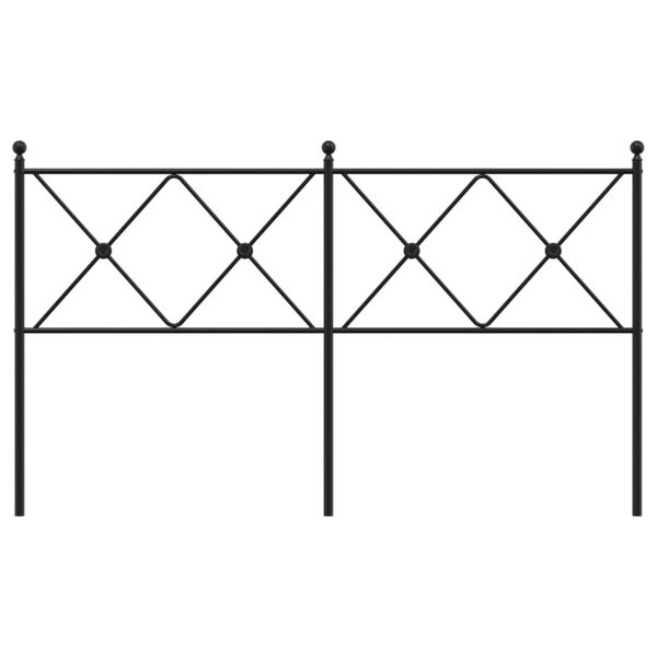 vidaXL Kopfteil Metall Schwarz 150 cm
