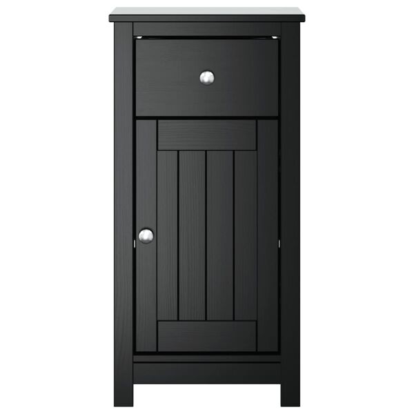 vidaXL Badschrank BERG Schwarz 40x34x80 cm Massivholz Kiefer