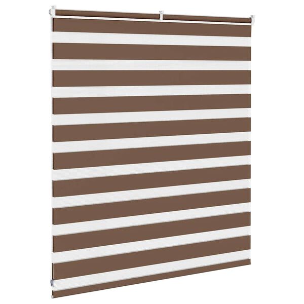 vidaXL Doppelrollo Braun 120x100 cm Stoffbreite 115,9 cm Polyester