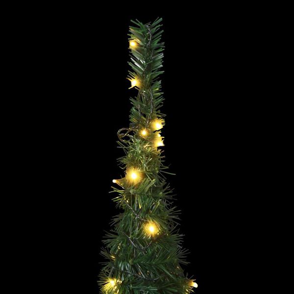 vidaXL K&uuml;nstlicher Pop-Up-Weihnachtsbaum mit Beleuchtung Gr&uuml;n 150 cm