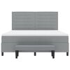 vidaXL Boxspringbett mit Matratze Hellgrau 180 x 200 cm Stoff