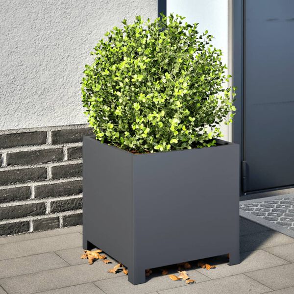 vidaXL Pflanzk&uuml;bel 2 Stk. Anthrazit 40x40x40 Stahl