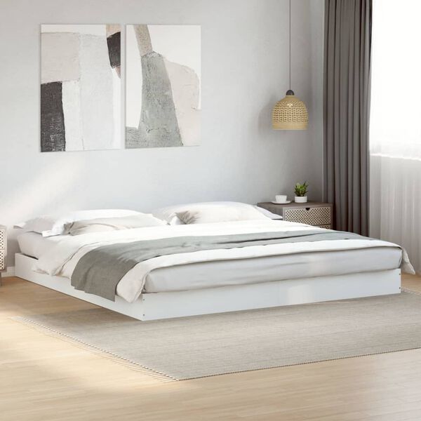vidaXL Bettgestell ohne Matratze Wei&szlig; 180x200 cm Holzwerkstoff