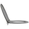 vidaXL Toilettensitz Grau 44,8 x 37,3 x 4,2 cm Duroplast