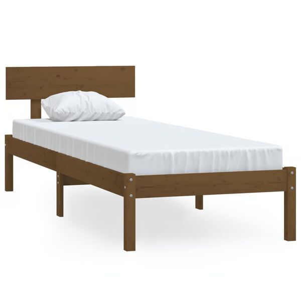 vidaXL Massivholzbett Honigbraun Kiefer 90x190 cm