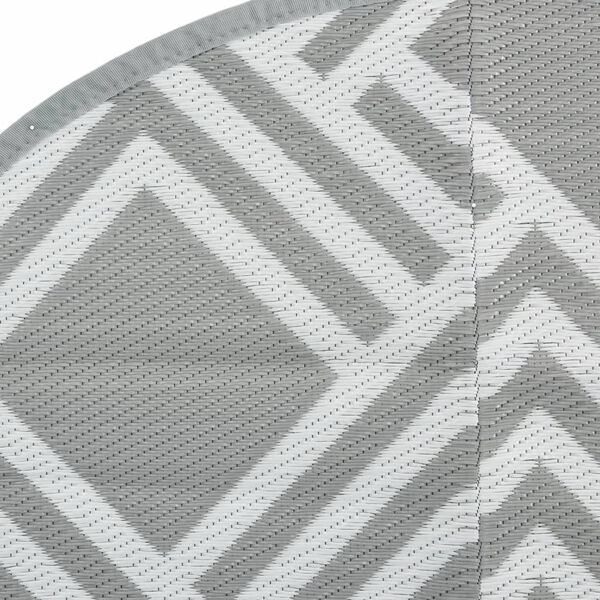 vidaXL Outdoor-Teppich ARAKIL Grau &Oslash;120 cm PP