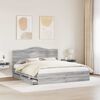vidaXL Bettrahmen Graues Sonoma 200 x 200 cm Ingenieurs Holz
