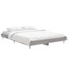 vidaXL Bettgestell Grau Sonoma 135x190 cm Holzwerkstoff