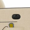 vidaXL Elektrischer Massagesessel mit Aufstehhilfe Creme Stoff