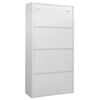 vidaXL B&uuml;roschrank Hellgrau 90x40x180 cm Stahl
