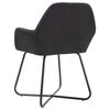 vidaXL Esszimmerst&uuml;hle 6 Stk. Schwarz Stoff
