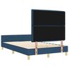vidaXL Bettgestell mit Kopfteil Blau 140 x 190 cm Stoff