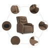 vidaXL Relaxsessel Elektrisch Braun Stoff