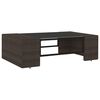 vidaXL 14-tlg. Garten-Lounge-Set mit Kissen Braun Poly Rattan