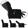 vidaXL Elektrischer Massagesessel mit Aufstehhilfe Schwarz Stoff