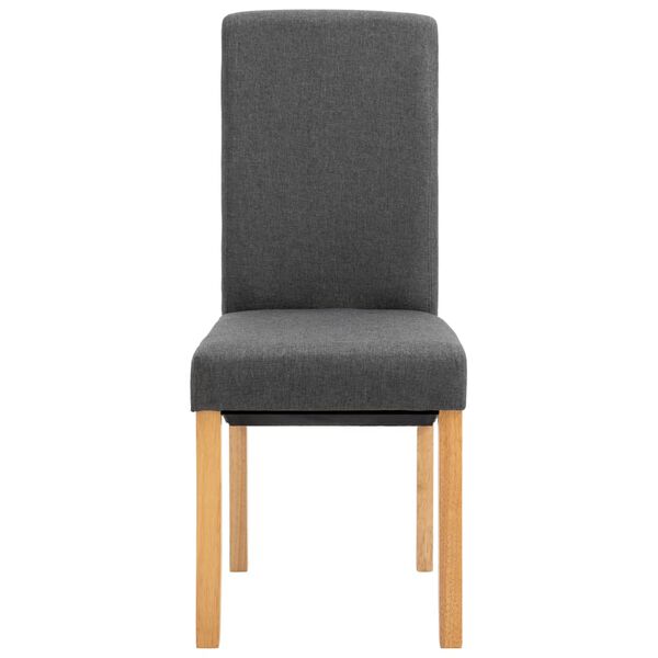 vidaXL Esszimmerst&uuml;hle 2 Stk. Grau Stoff