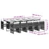 vidaXL 11-tlg. Garten-Essgruppe mit Kissen Schwarz Poly Rattan