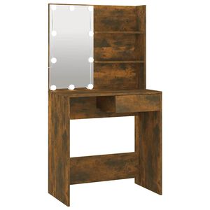 vidaXL Schminktisch mit LED R&auml;uchereiche 74,5x40x141 cm