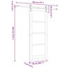 vidaXL Schiebet&uuml;r ORKDAL Wei&szlig; 78 x 202 cm Massives Kiefernholz