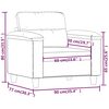 vidaXL Sessel Creme 60 cm Kunstleder