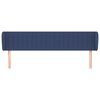 vidaXL Kopfteil mit Ohren Blau 203x23x78/88 cm Stoff