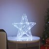 vidaXL 3D Stern mit 50 LEDs Kaltwei&szlig; 55 x 53.5 x 10 cm Acryl
