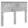 vidaXL Bettrahmen mit Kopfteil Beton Grau 135 x 190 cm Holzwerkstoff