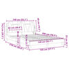 vidaXL Bettgestell "Viana" mit LED ohne Matratze Grau 140x200 cm