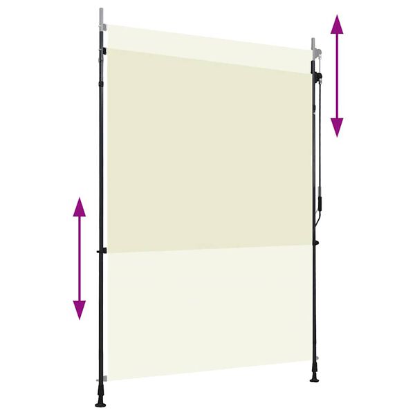 vidaXL Au&szlig;enrollo 150 x 270 cm Creme