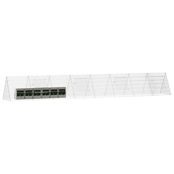 vidaXL Hasenk&auml;fig Silber 650 x 55 x 55 cm Verzinkter Stahl