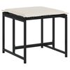 vidaXL 15-tlg. Garten-Essgruppe mit Kissen Schwarz Poly Rattan