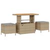 vidaXL Gartensofa-set mit Kissen 11 pcs Beige und Hellgrau Poly-Rattan