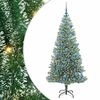 vidaXL K&uuml;nstlicher Weihnachtsbaum beschneit mit LED Licht 180 cm