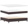 vidaXL Boxspringbett mit Matratze Dunkelbraun 200 x 200 cm Stoff