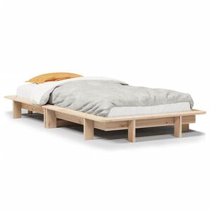 vidaXL Massivholzbett ohne Matratze 90x190 cm Kiefernholz