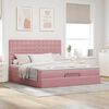 vidaXL Ottoman-Bett mit Matratzen Rosa 180x200 cm Samt