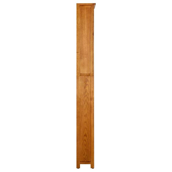 vidaXL B&uuml;cherregal 7 F&auml;cher 90x22,5x200 cm Massivholz Eiche