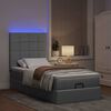 vidaXL Ottoman-Bett mit Matratze & LEDs Hellgrau 100x200 cm Stoff