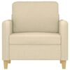 vidaXL Sessel Creme 60 cm Stoff