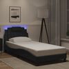 vidaXL Bettgestell "Viana" mit LED ohne Matratze Schwarz 90x190 cm