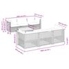 vidaXL 7-tlg. Garten-Sofagarnitur mit Kissen Beige Poly Rattan
