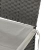 vidaXL W&auml;schekorb mit Deckel Grau 55,5x35x34 cm Poly Rattan