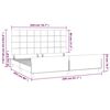 vidaXL Bettgestell ohne Matratze Schwarz 200x200 cm Stoff