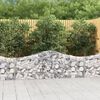 vidaXL Gabionen mit Hochbogen 50 Stk. 200x30x60/80 cm Verzinktes Eisen