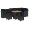 vidaXL Gartensofa-set 9 stk. Schwarz Poly-Rattan